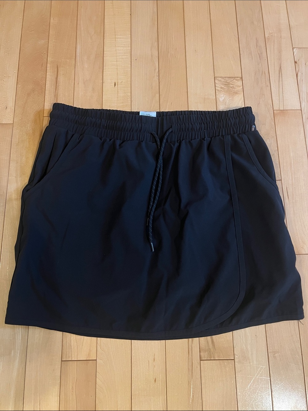 Avalanche Black Athletic Drawstring Skort
